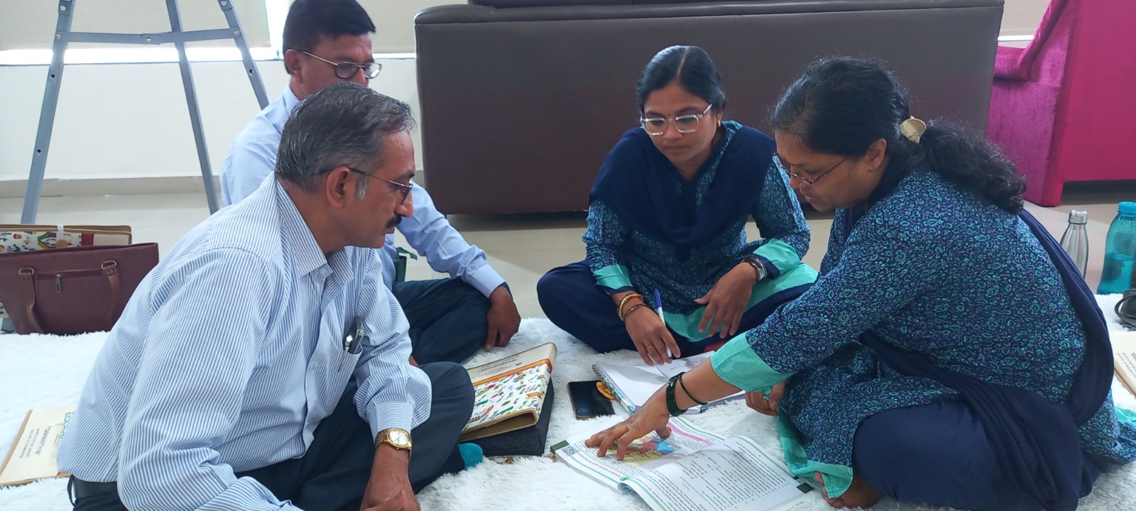 Educators and leaders in a learning environment
